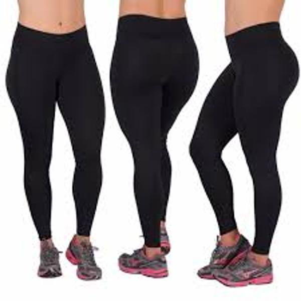 Imagem de KIT 2 Leggings Fitness Suplex Lisa Academia