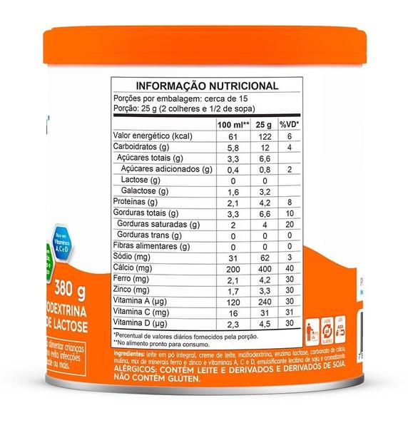 Imagem de Kit 2 Leite Zero Lactose 380g Piracanjuba Lata