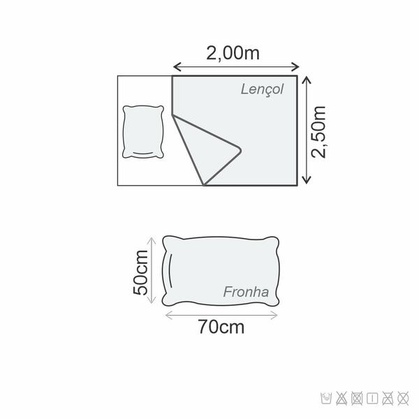 Imagem de Kit 2 Lençol Plano Casal Linha Hotel Hospital Percal Premium