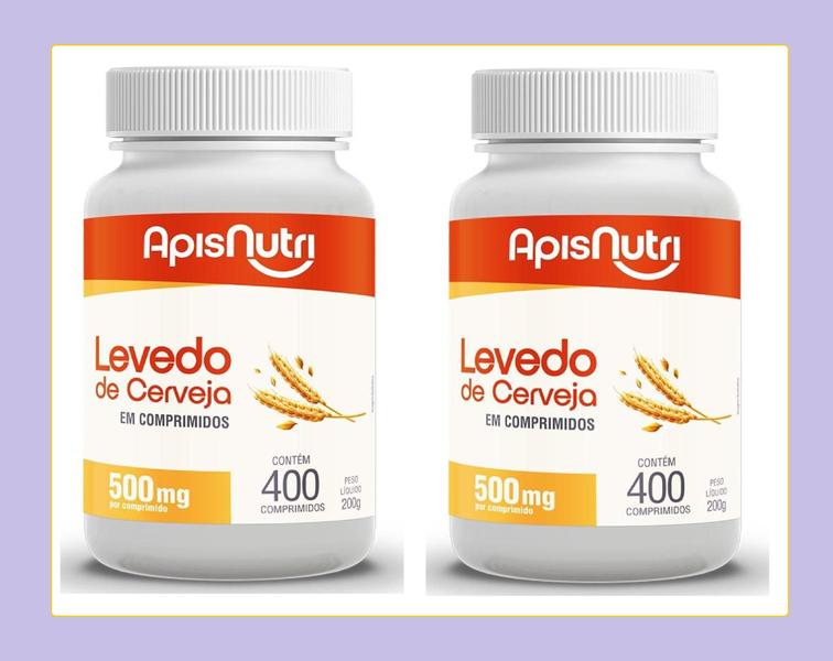 Imagem de Kit 2 Levedo de Cerveja com 400 Comprimidos - Apisnutri