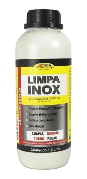 Imagem de Kit 2 Limpa Inox Tira Ferrugem Mancha Oleo Inox 1 Litro Allchem