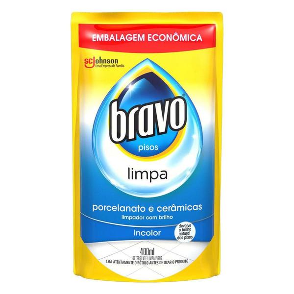 Imagem de Kit 2 Limpa-Pisos Bravo Porcelanato e Cerâmica com Brilho Incolor 400ml