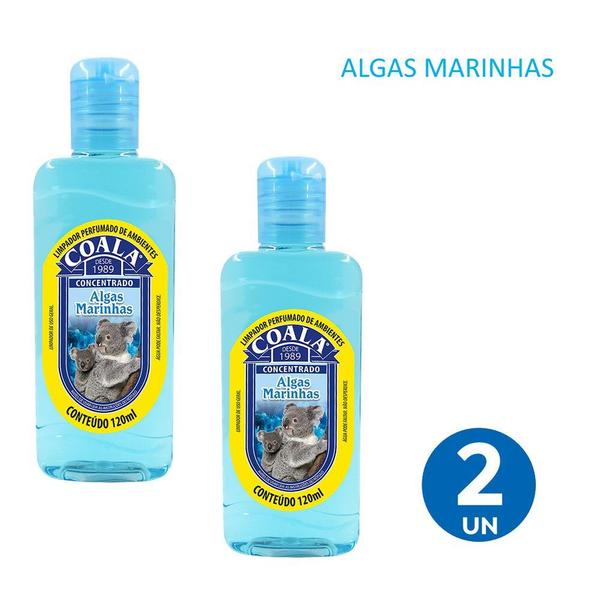 Imagem de Kit 2 Limpador Concentrado Perfumado de Ambientes Algas Marinhas Coala 120ml