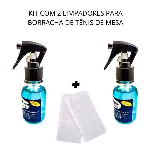 Imagem de kit 2 limpador de borracha tênis de mesa drivespin 100 ml revitalizador de raquete de ping pong