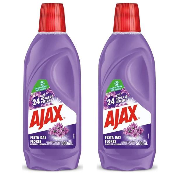 Imagem de Kit 2 Limpador Diluível Ajax Festa Das Flores Lavanda 500ML