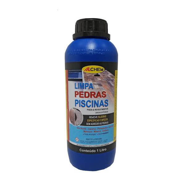 Kit 2 limpador pedras piscina azulejo marmore granito allchem 1l Imagem de Kit 2 limpador pedras piscina azulejo marmore granito allchem 1l