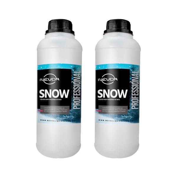 Imagem de Kit 2 Liquido Fluído P/ Máquinas De Neve Snow 1 Litro Nevoa