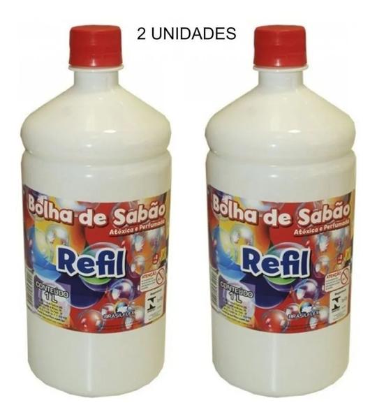 Imagem de Kit 2 Litros Bolhas De Sabão Liquido Profissional C/ Inmetro