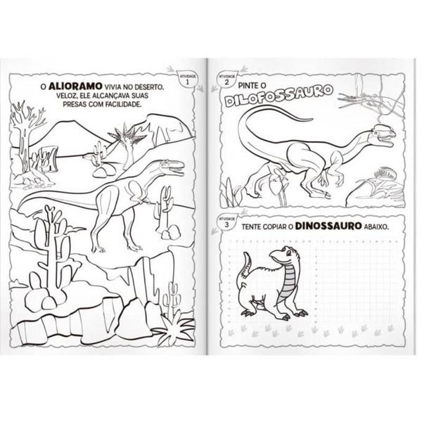 Imagem de Kit 2 Livros Dinossauros Atividades e Desenhos