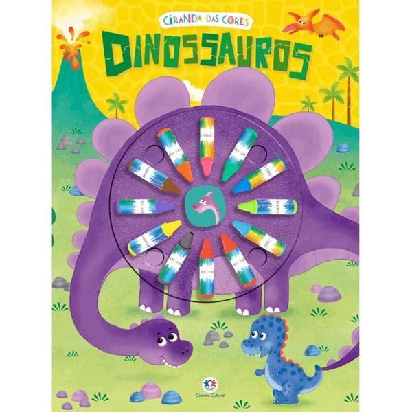 Imagem de Kit 2 Livros Giz de cera Dinossauros + 365 Atividades de Dinossauros