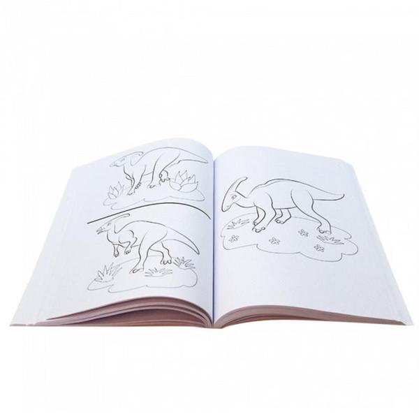 Imagem de Kit 2 Livros Giz de cera Dinossauros + 365 Dinossauros Para Colorir