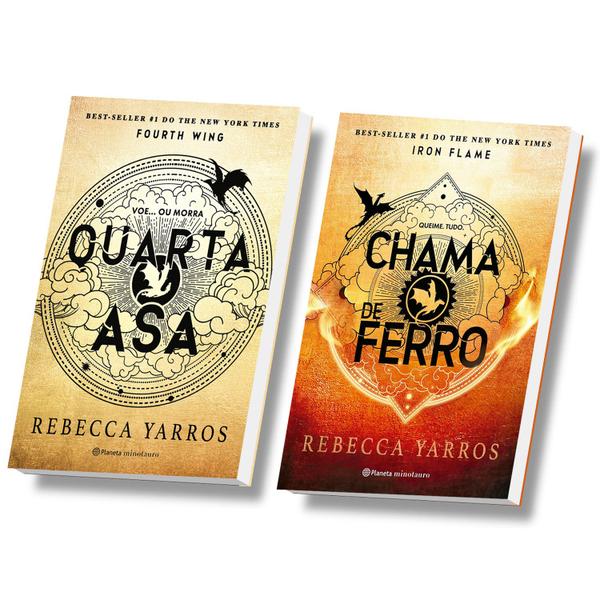 Imagem de Kit 2 Livros, Quarta asa Livro 1 + Chama de Ferro, Livro 2, Capa Mole, Português, Rebecca Yarros