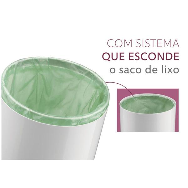 Imagem de Kit 2 Lixeira 5 Litros Tampa Cesto De Lixo Rose Gold Para Banheiro Pia Cozinha - Future