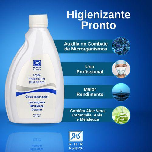 Imagem de Kit 2 Loção Higienizante Para Pés E Mãos 500ml Com 1 Válvula