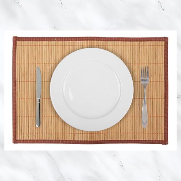 Imagem de Kit 2 Lugar Americano Bambu 30X45 Jantar Decoração