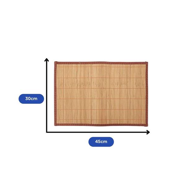 Imagem de Kit 2 Lugar Americano Bambu 30X45 Jantar Decoração