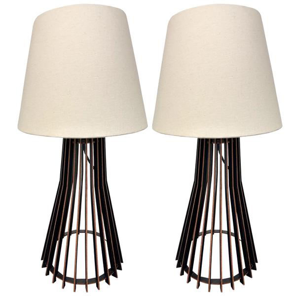 Kit 2 Luminária Abajur Decorativo Moderno Para Ambientes - TEMSHOP Imagem de Kit 2 Luminária Abajur Decorativo Moderno Para Ambientes