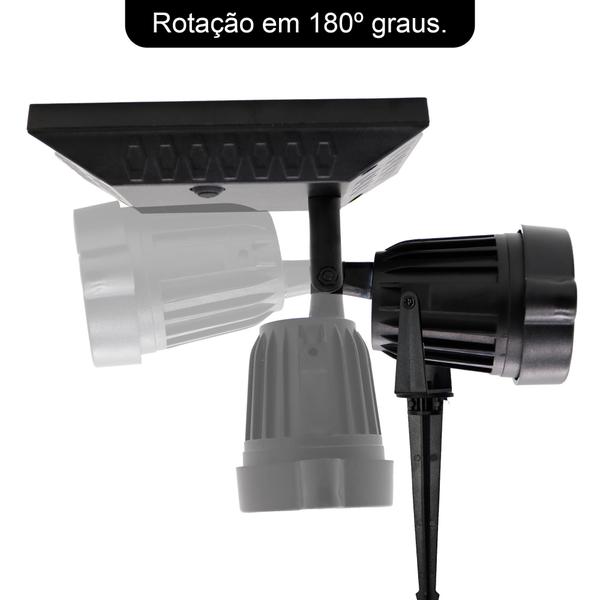 Imagem de Kit 2 Luminária Espeto Jardim Led Energia Solar 10w Quente