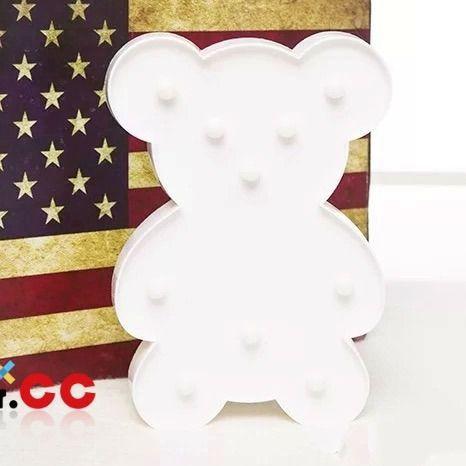 Imagem de Kit 2 Luminária Led Abajur Urso Decoração Festa Infantil