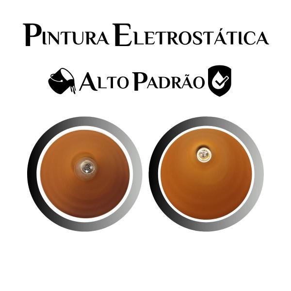 Imagem de Kit 2 Luminária Pendente Bala Nova Com Interior Cobre Com Fiação 110/220v