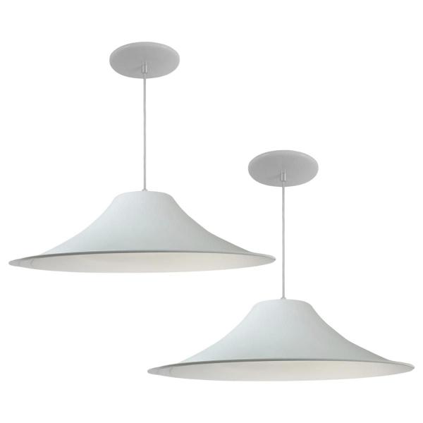 Kit 2 Luminária Pendente Chapéu Chinês Com Interior Branco Brilho Com Fiação 110/220v - Luminárias Navarro Imagem de Kit 2 Luminária Pendente Chapéu Chinês Com Interior Branco Brilho Com Fiação 110/220v