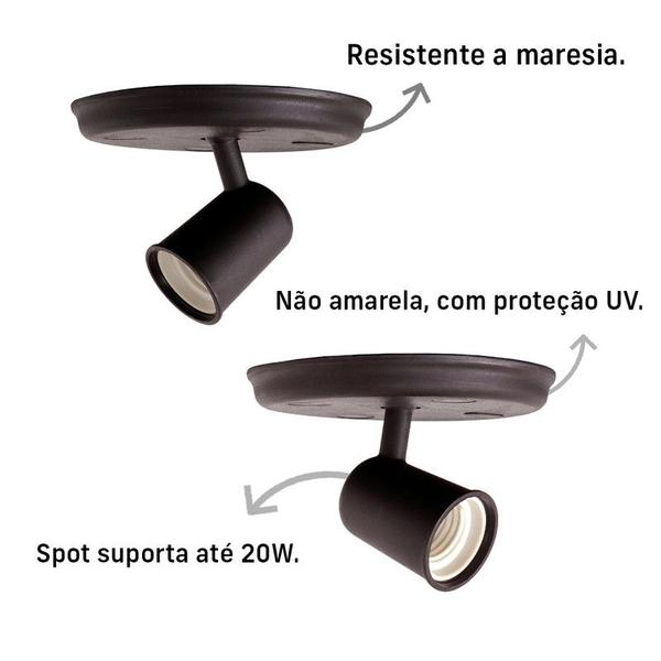 Imagem de Kit 2 Luminárias de Sobrepor 1 Lâmpada Direcionável