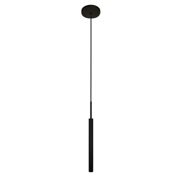 Imagem de Kit 2 Luminárias Teto Tubo Pendente Sala Quarto Preto 40Cm