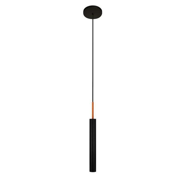 Imagem de Kit 2 Luminárias Tubo Pendente Teto Mesa Preto Cobre 40Cm