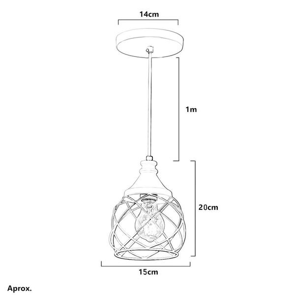 Imagem de Kit 2 Lustres Pendente Esfera Aramado Escovado 15cm