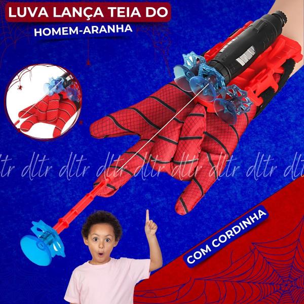 Imagem de Kit 2 Luva Homem Aranha Lança Teia Spider Brinquedo Infantil