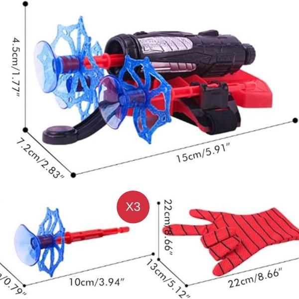 Imagem de Kit 2 Luvas Lança Teia Homem Aranha Brinquedo Herói Spider Man