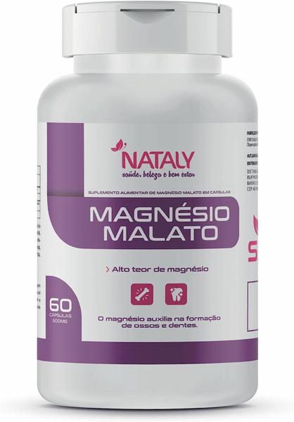 Imagem de Kit 2 Magnésio Malato Premium 60 Cápsulas de 500mg Nataly