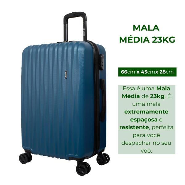 Imagem de Kit 2 Malas Bordo 10Kg E Média 23Kg 360 Ys21057 Yins - ul