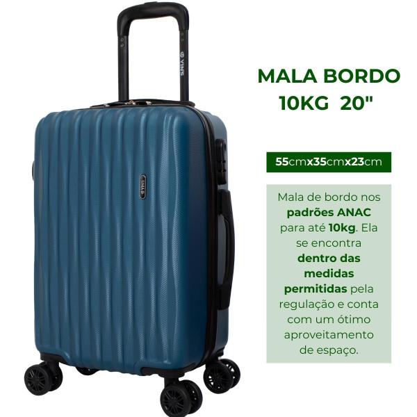 Imagem de Kit 2 Malas Bordo 10Kg E Média 23Kg 360 Ys21057 Yins - ul