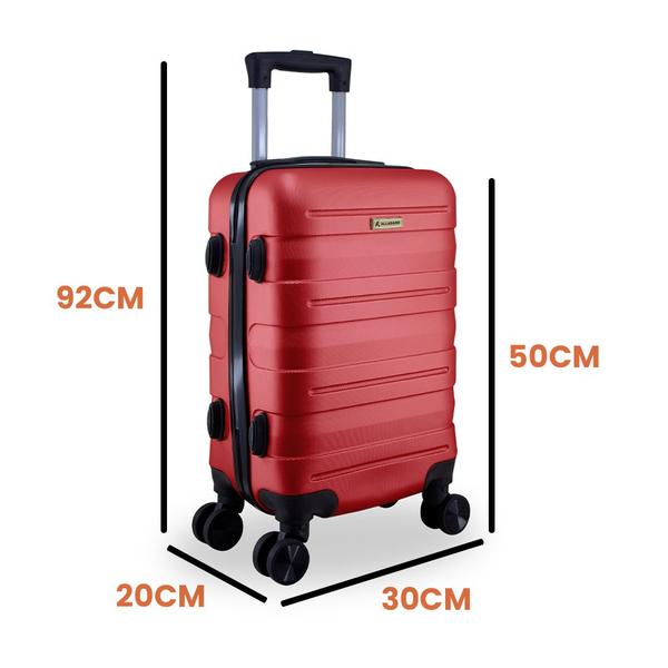 Imagem de Kit 2 Malas de Viagem Bordo Avião Padrão ANAC Regulamentada 55x35x25 com Rodinhas Giratórias 360º