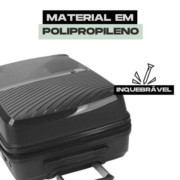 Imagem de Kit 2 Malas De Viagem Pm Polipropileno Expansiva 10Kg E 23Kg