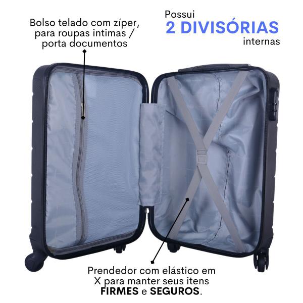 Imagem de Kit 2 Malas Viagem P 10kg + M 23kg Abs Mundi Barcelona MD2231