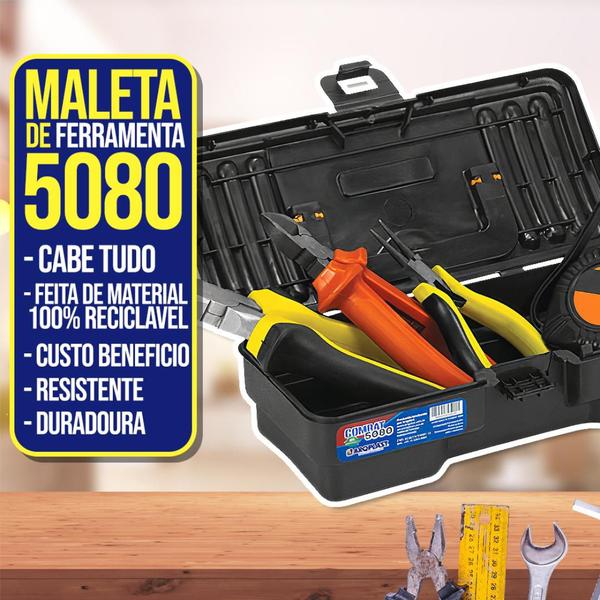Kit 2 Maletas Caixa de Ferramentas Grande Reforçada Multiuso Organizador Resistente Cabe Makita Parafusadeira Eletricist - ArqPlast Imagem de Kit 2 Maletas Caixa de Ferramentas Grande Reforçada Multiuso Organizador Resistente Cabe Makita Parafusadeira Eletricist