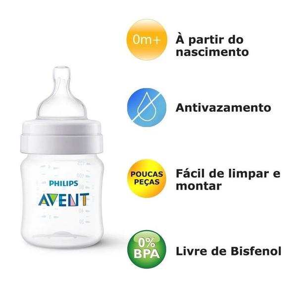 Imagem de Kit 2 Mamadeira Clássica Anticólica 125/260ml - Avent