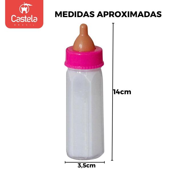 Imagem de Kit 2 Mamadeira Mágica Leite e Suco Boneca Brinquedo Castela