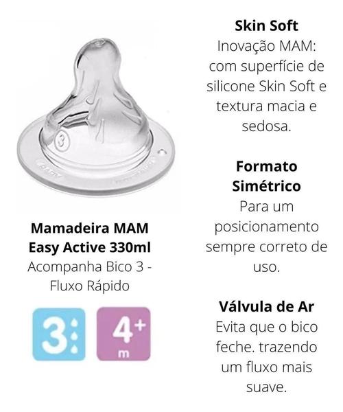 Imagem de Kit 2 Mamadeira Mam Easy Active - 330Ml (4+ Meses)