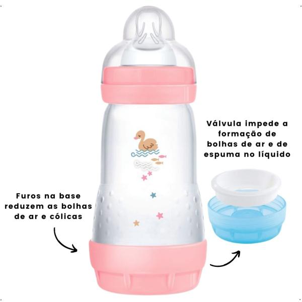 Imagem de Kit 2 Mamadeiras Anticólica Mam 130ml e 260ml Easy Start