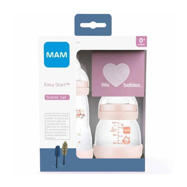 Imagem de Kit 2 Mamadeiras Easy Start Set 130/260ml Rosa - MAM