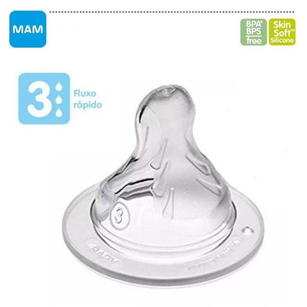 Imagem de Kit 2 Mamadeiras Mam Easy Active 270ml (Bico 2 Fluxo Médio) e 330ml (Bico 3 Fluxo Rápido) - Mam