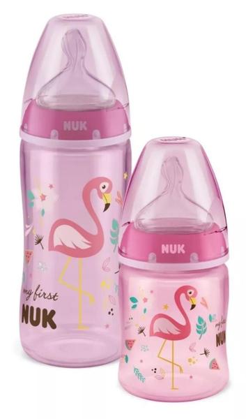 Imagem de Kit 2 Mamadeiras My First Nuk 150 e 300Ml Flamingo Rosa