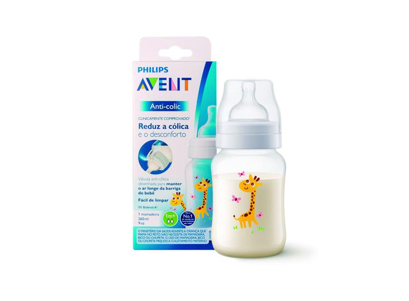 Imagem de Kit 2 Mamadeiras Philips Avent 125/260 Classic+ Girafa Rosa