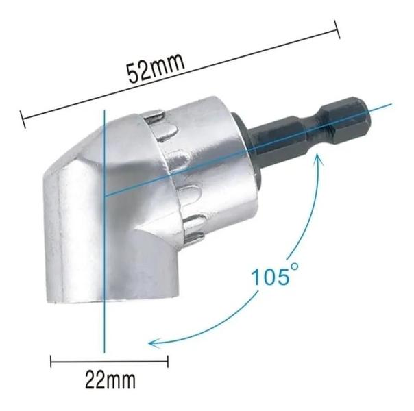 Imagem de Kit 2 Mandril Angular 1/4 Para Parafusadeiras CHARBS