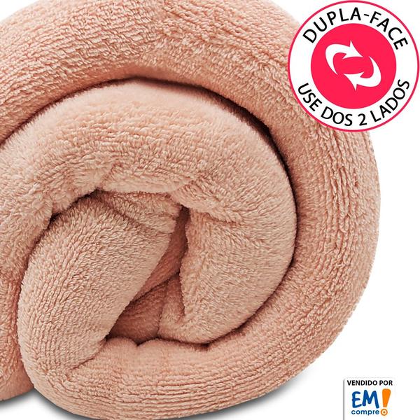 Imagem de Kit 2 Manta Cobertor Casal Microfibra Soft Macia Fleece 180x220cm Camesa - Emcompre