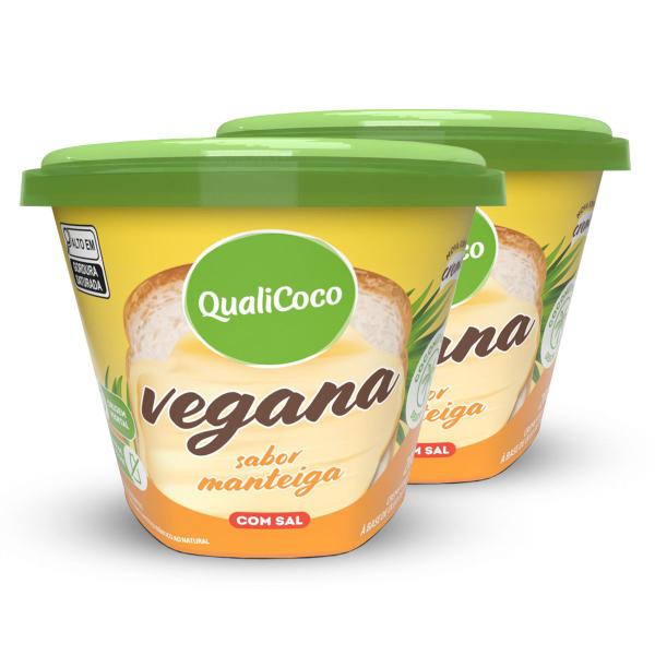Kit 2 Manteiga de Coco Qualicoco 200g Natural com Sal - Qualicôco Imagem de Kit 2 Manteiga de Coco Qualicoco 200g Natural com Sal