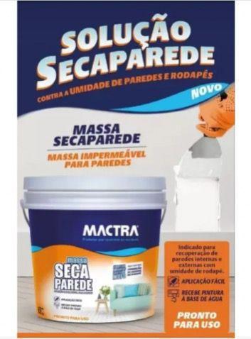 Imagem de Kit 2 Massa Seca Parede 12kg Impermeável Parede Mactra Protege